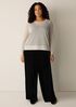 Gossamer Viscose Wedge Crew Neck Top