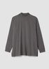 Cozy Brushed Terry Mock Neck Long Top