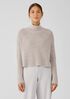 Merino Cropped Turtleneck Top in Regenerative Wool