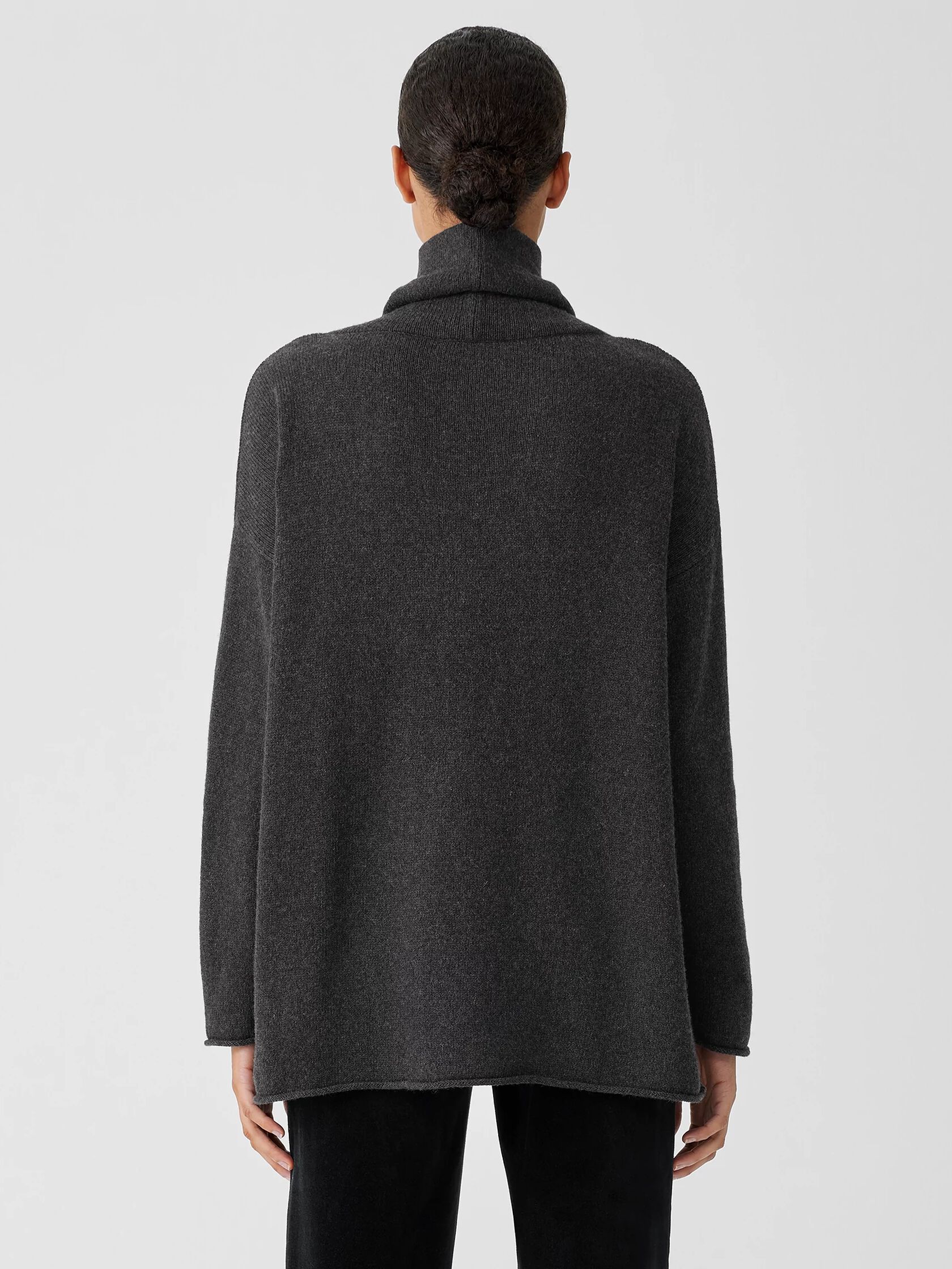 Cotton and Recycled Cashmere Turtleneck Top