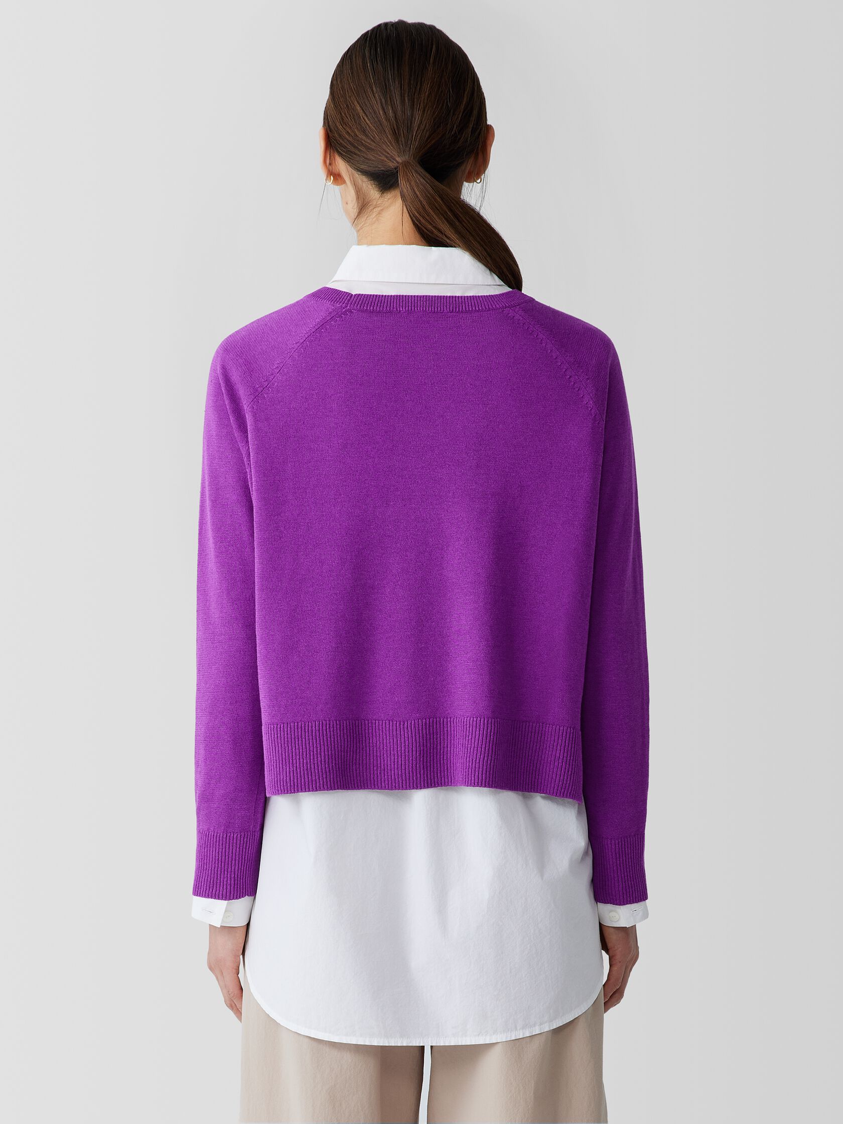 Organic Linen Cotton Raglan-Sleeve Top