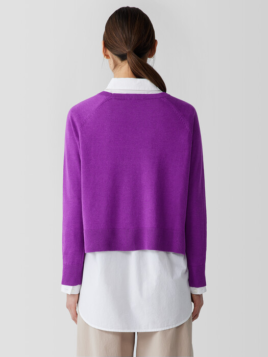 Organic Linen Cotton Raglan-Sleeve Top