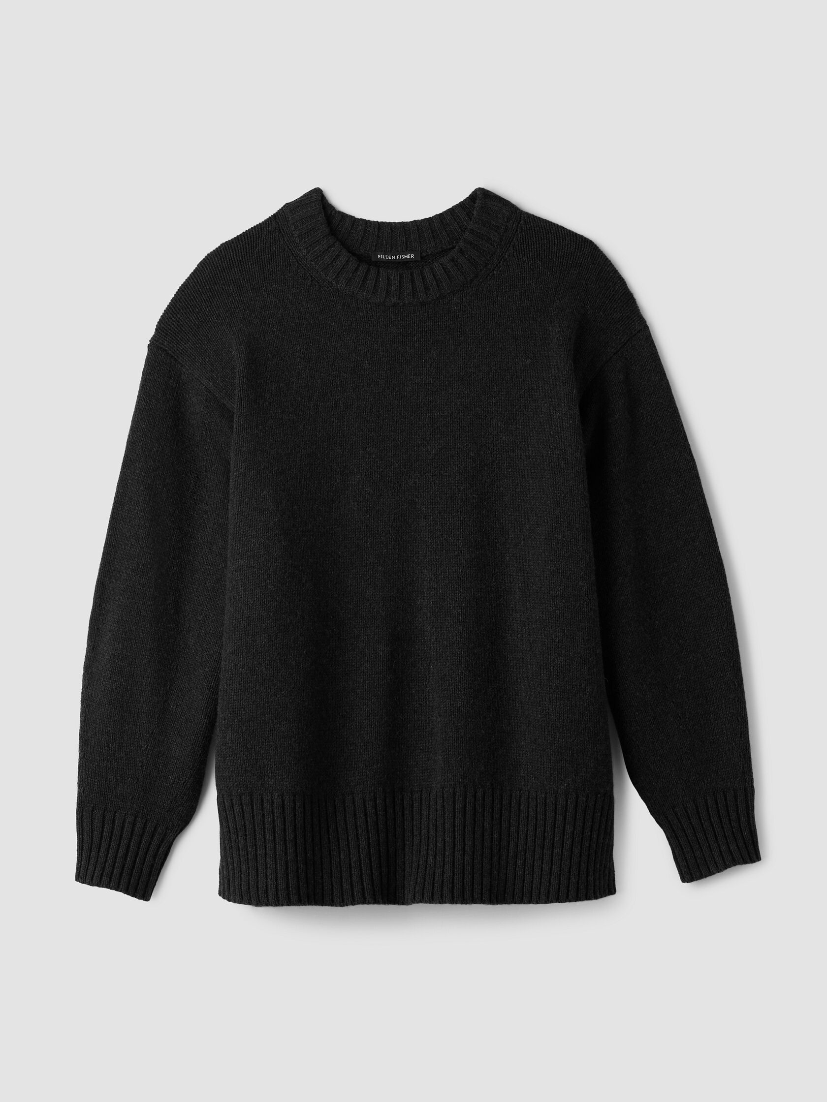 Cotton & Recycled Cashmere Crew Neck Long Top