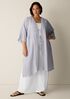 Striped Organic Cotton Gauze Caftan