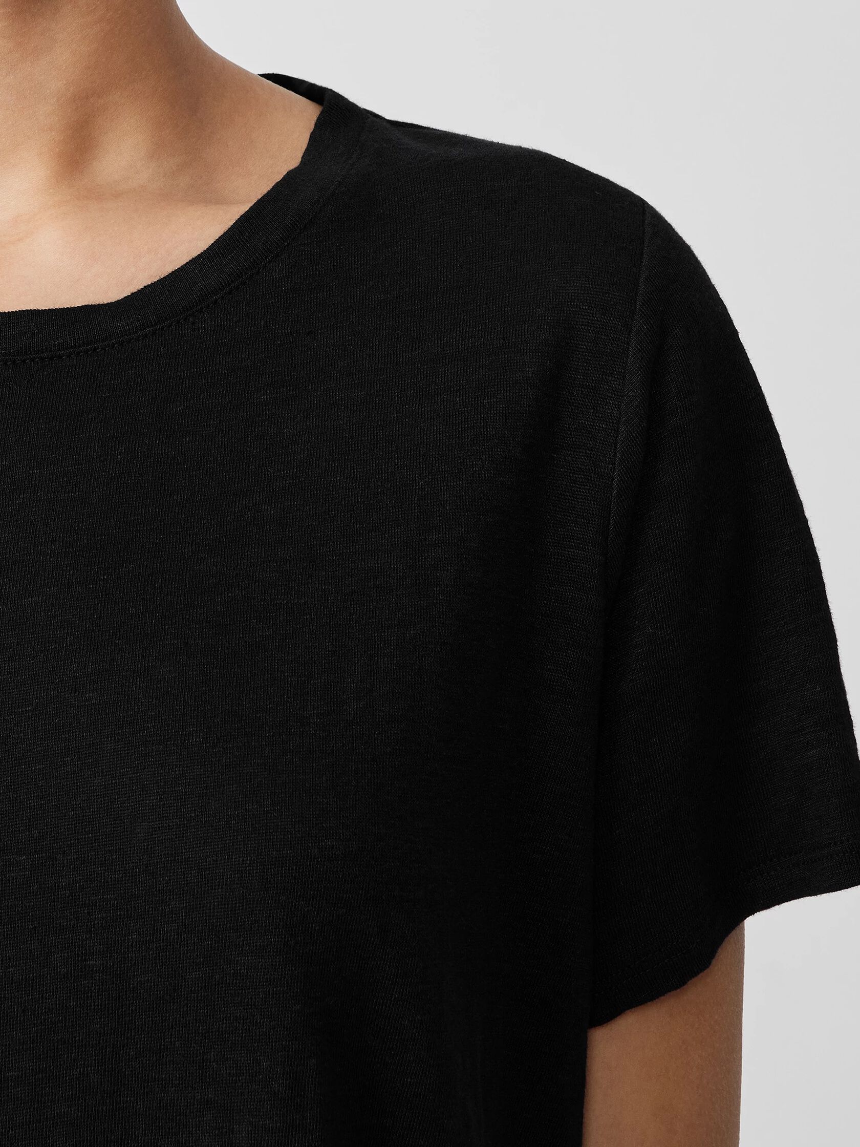 Organic Linen Jersey Crew Neck Tee