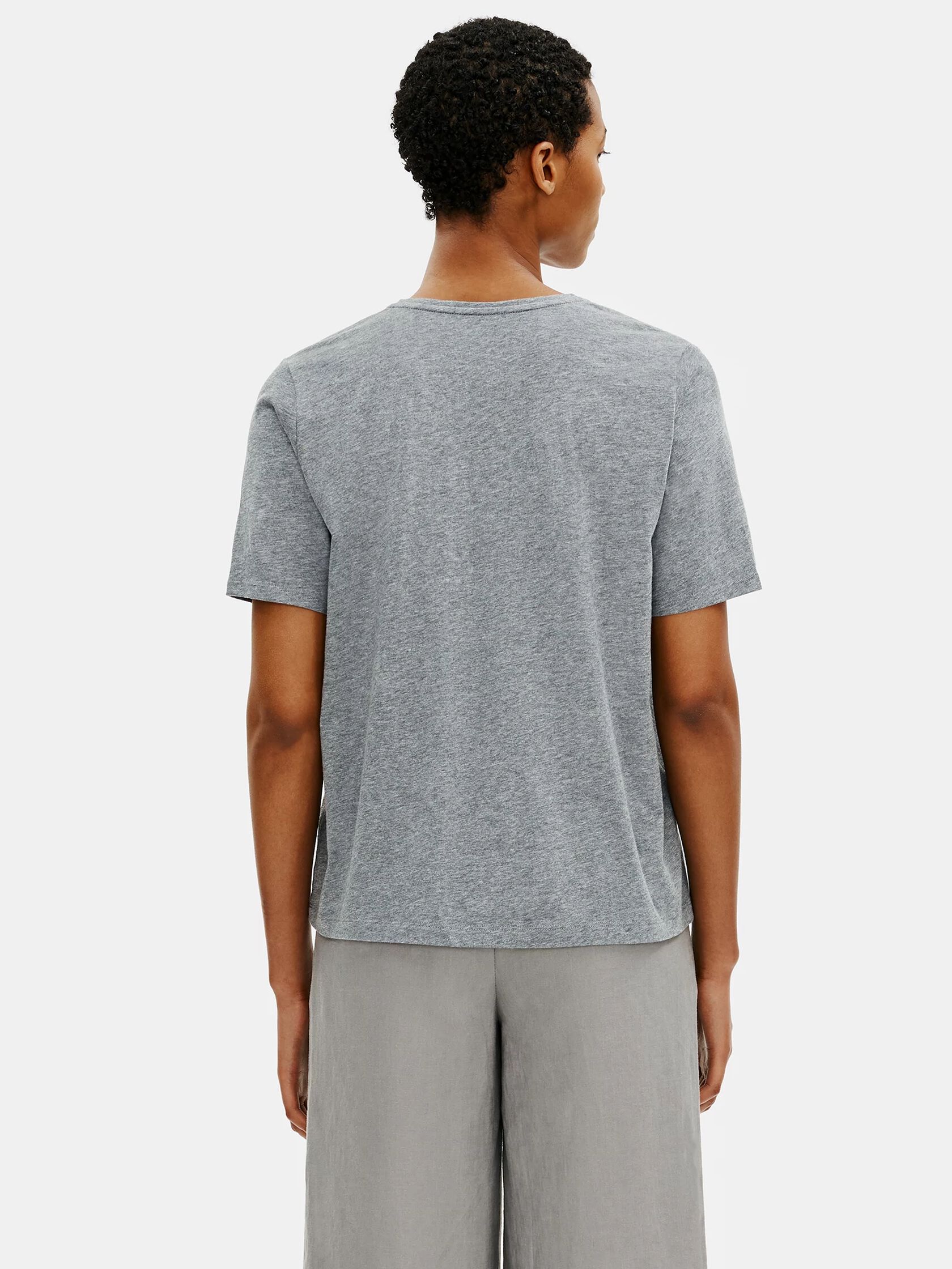 Organic Cotton Melange V-Neck Tee