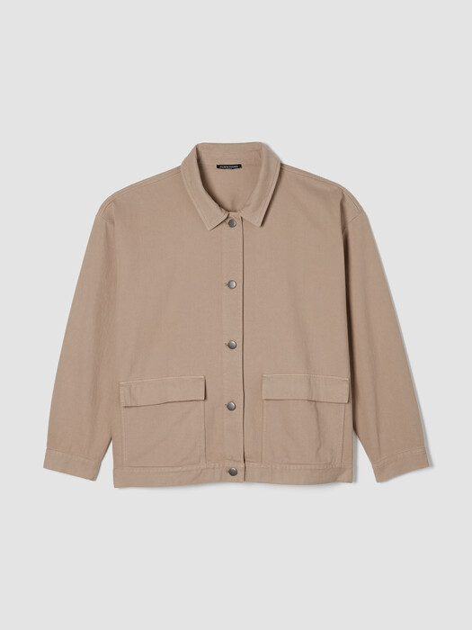 Garment-Dyed Utility Cotton Classic Collar Jacket