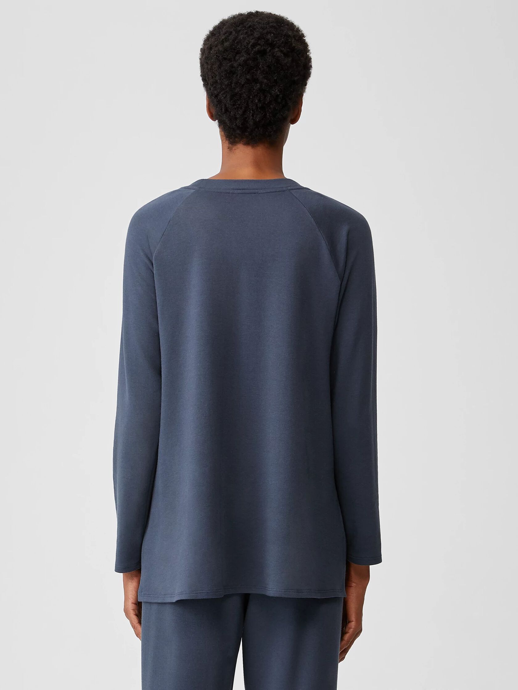 Cozy Brushed Terry Raglan-Sleeve Top