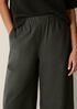 Organic Cotton Pucker Wide-Leg Pant