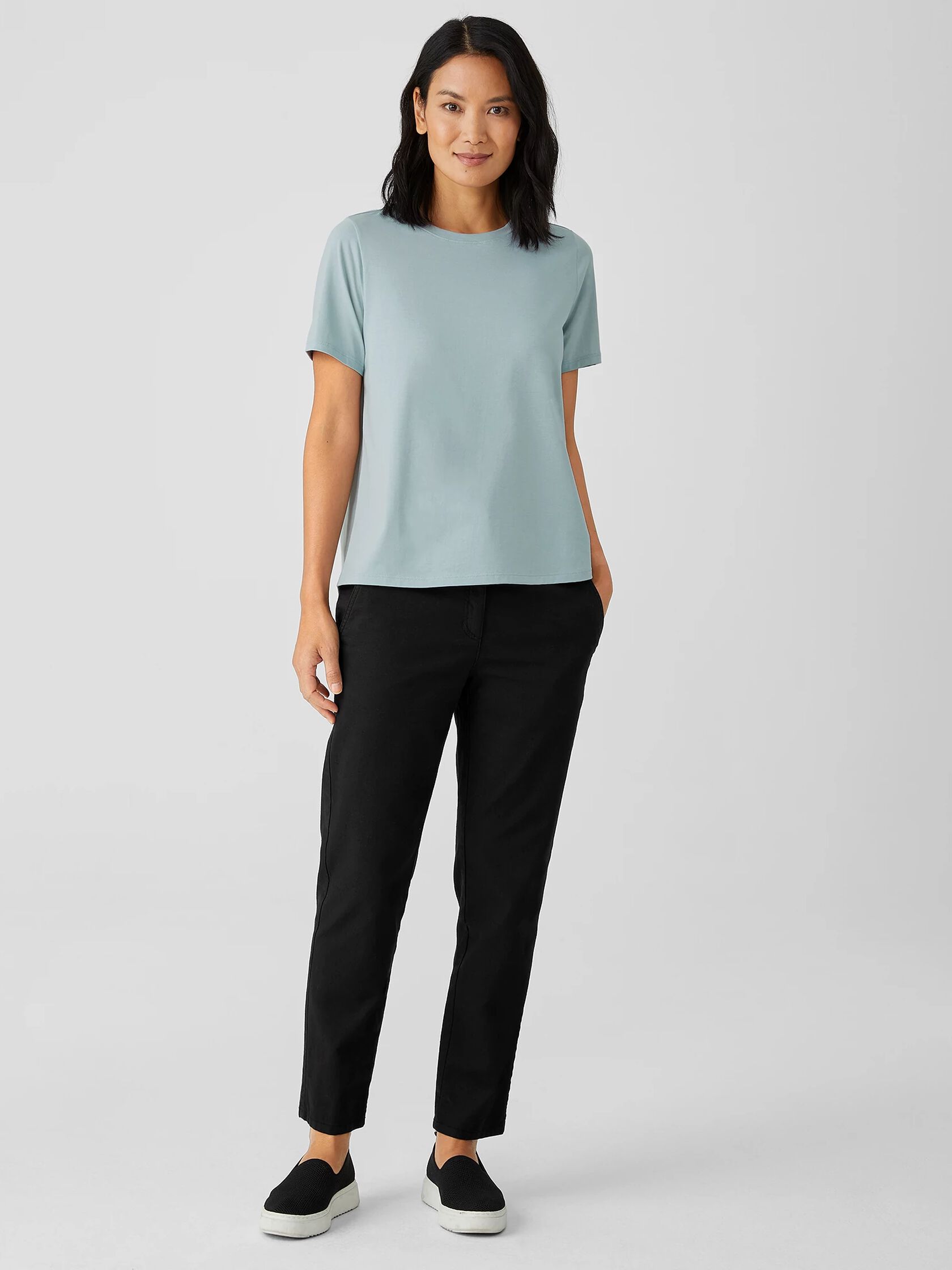 Organic Pima Cotton Jersey Round Neck Tee