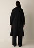 Lightweight Boiled Wool Drape Neck Coat in Regenerative Wool