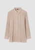 Crinkle Silk Habutai Classic Collar Shirt