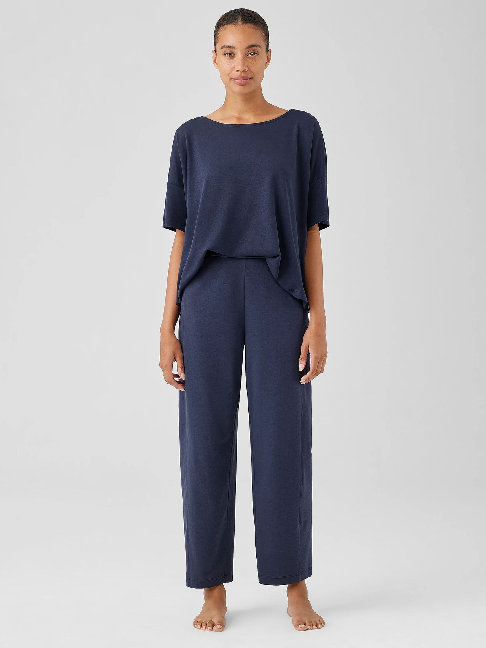 Organic Cotton Interlock Lantern Sleep Pant | EILEEN FISHER