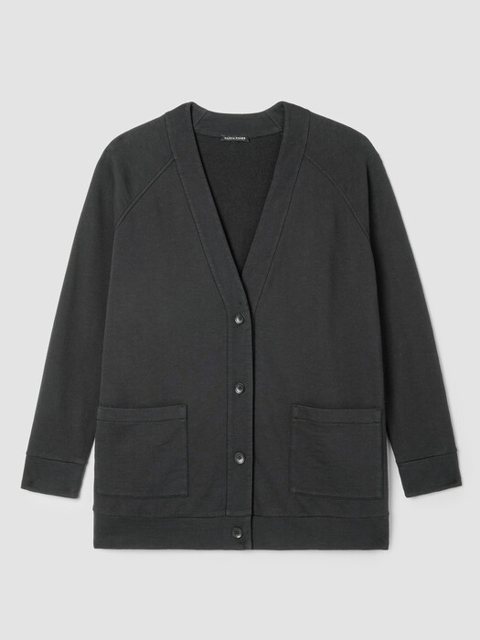 Garment-Dyed Terry Long Cardigan