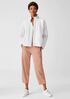 Organic Linen Cotton Crepe Padded Short Coat