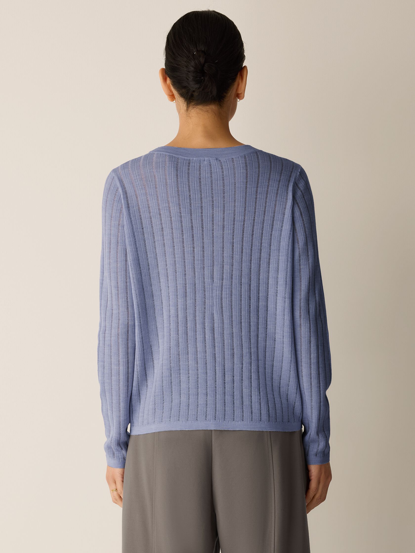 Superfine Merino Crew Neck Top in Regenerative Wool