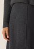 Mélange Boiled Wool Jersey A-Line Skirt in Regenerative Wool