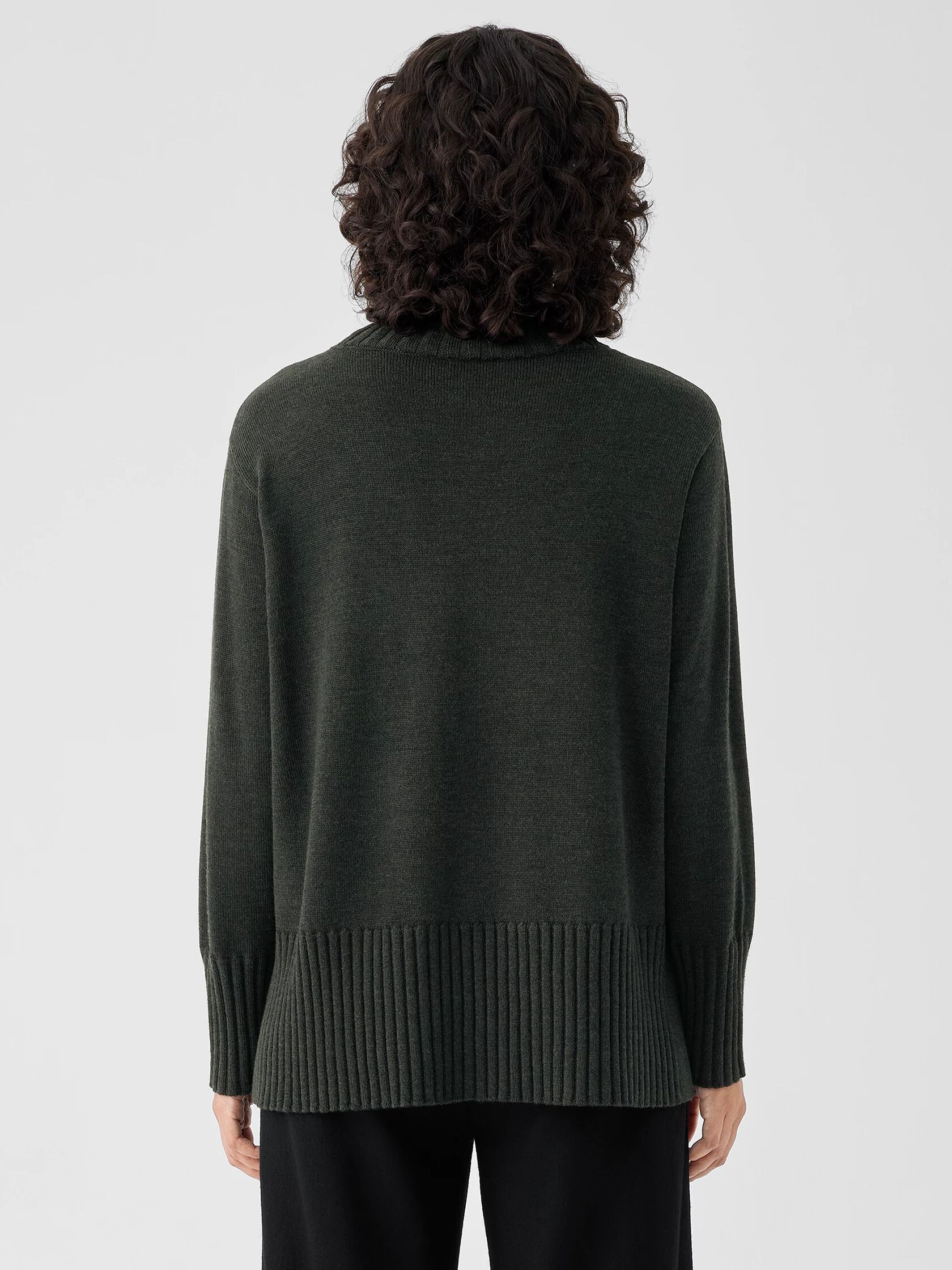 Merino Jersey Turtleneck in Regenerative Wool