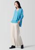 Cotton and Recycled Cashmere V-Neck Top