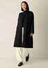 Lustrous Wool High Collar Coat
