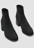 Paron Crepe Stretch Wedge Bootie