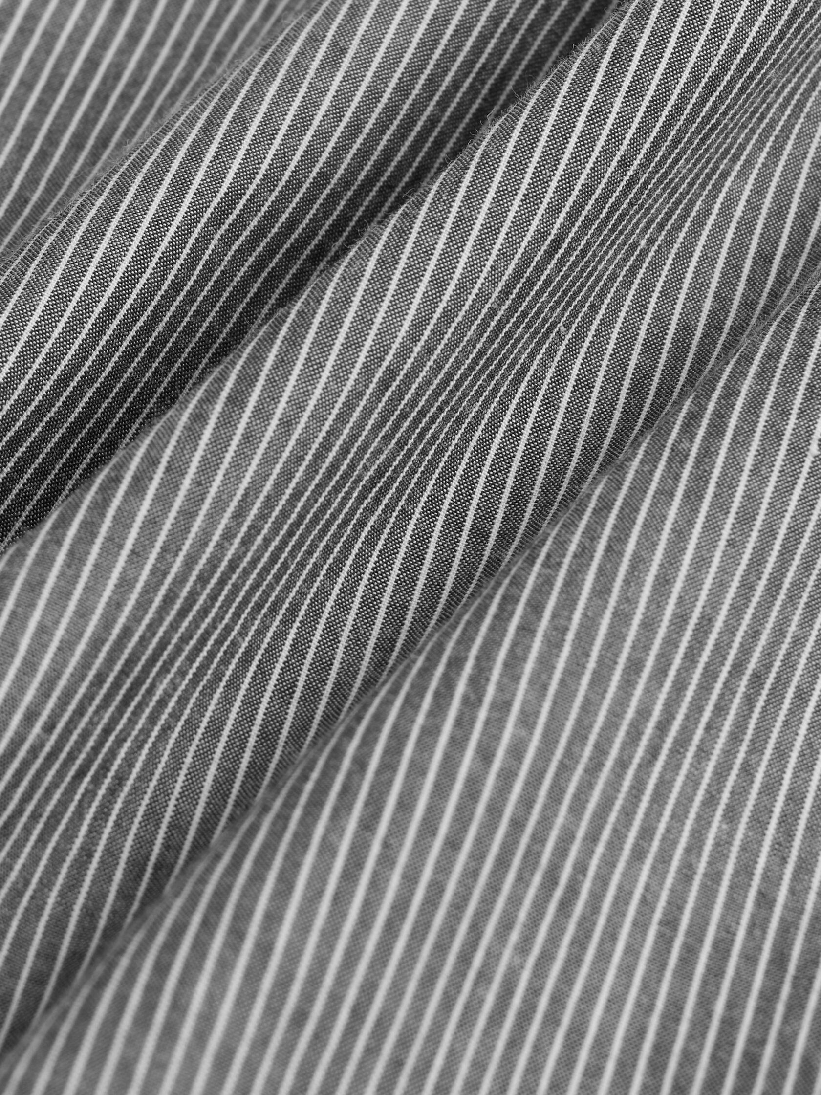 Striped Organic Cotton Poplin Classic Collar Shirt