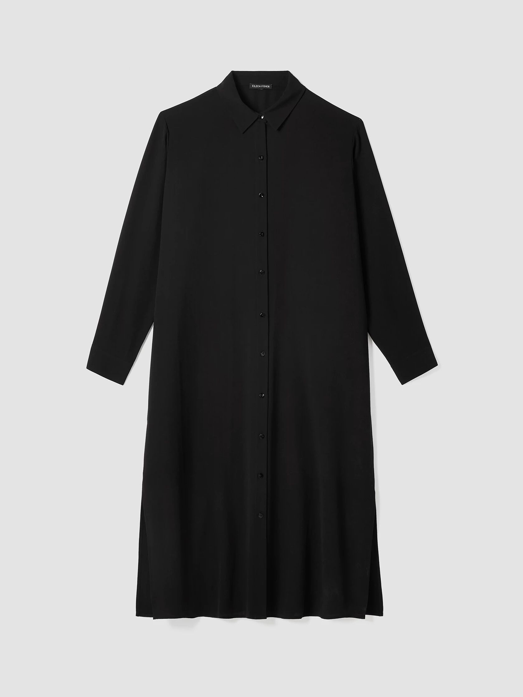 Silk Georgette Crepe Shirtdress