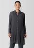Crinkled Sheer Silk Georgette Long Shirt