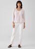 Organic Cotton Slub V-Neck Top