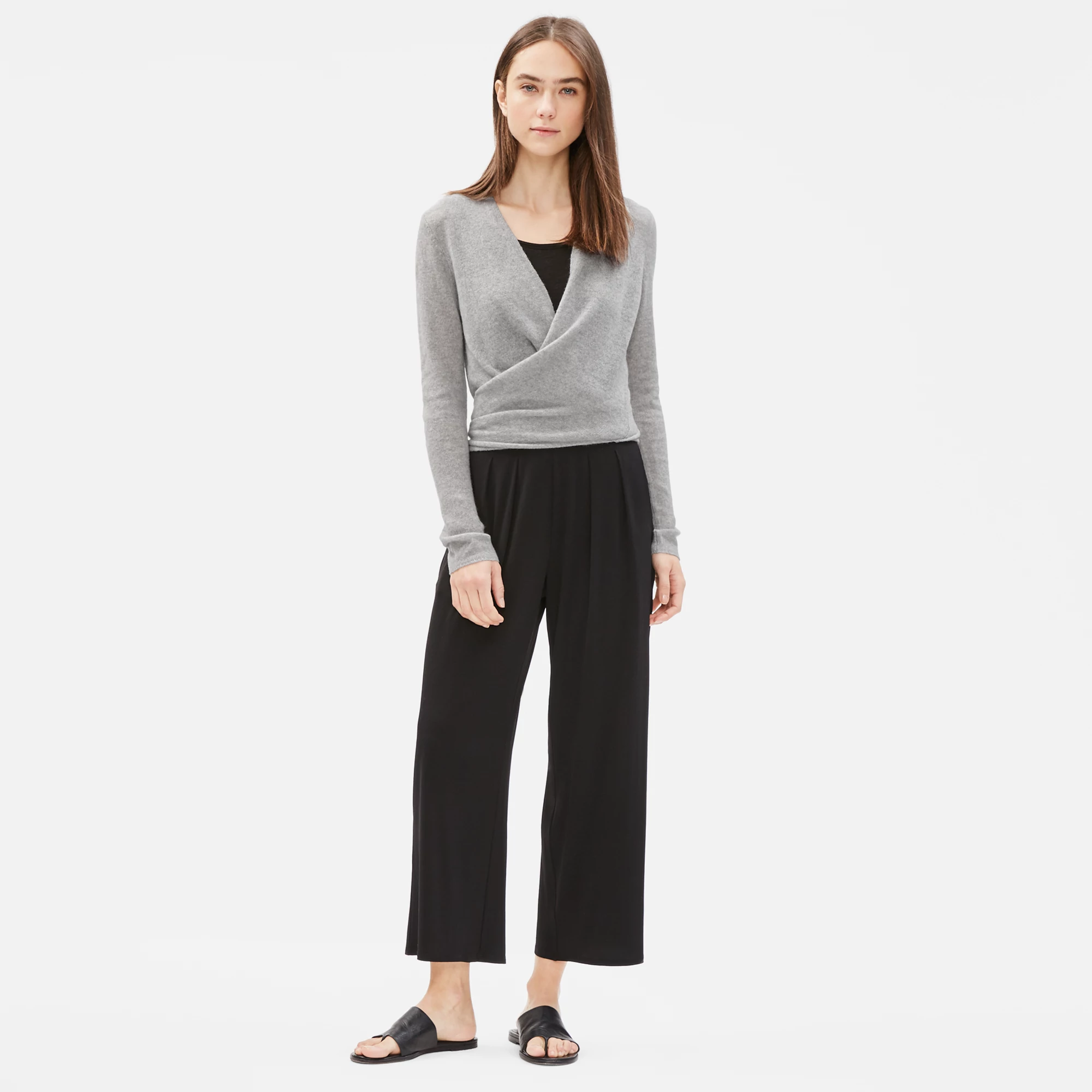 Recycled Cashmere Wrap Cardigan 