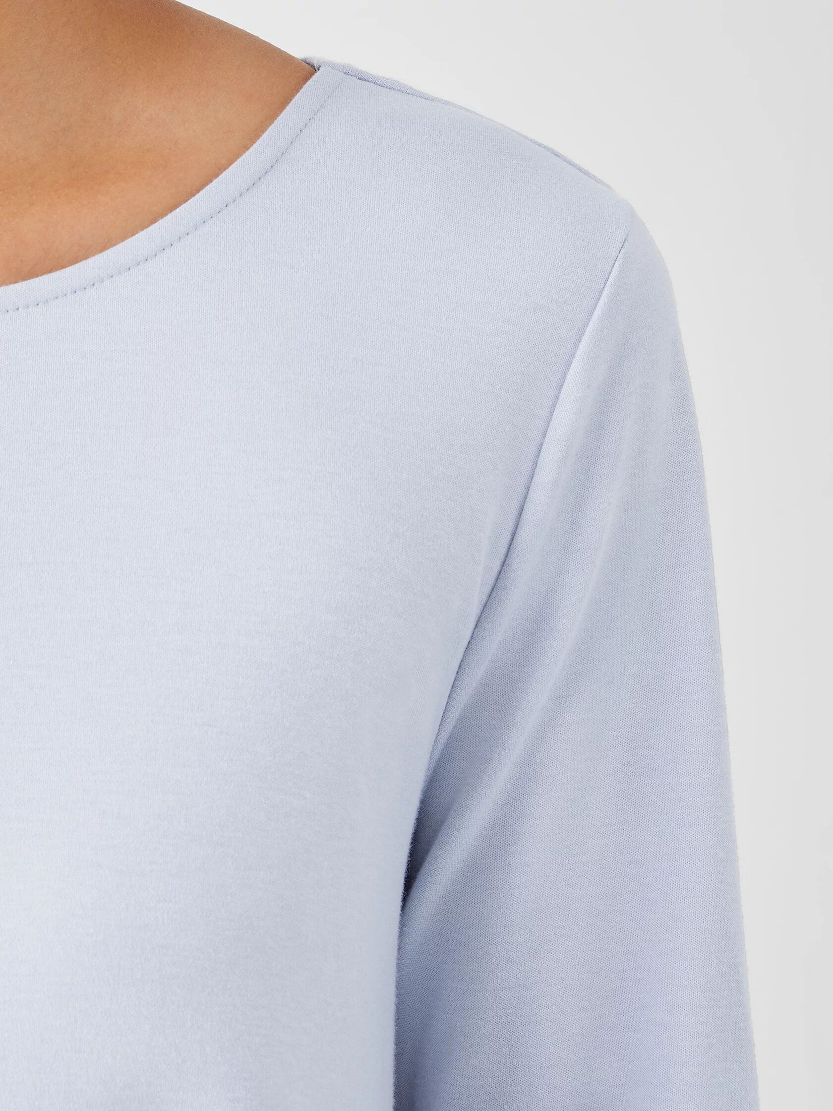 Cozy Organic Cotton Interlock Jewel Neck Top