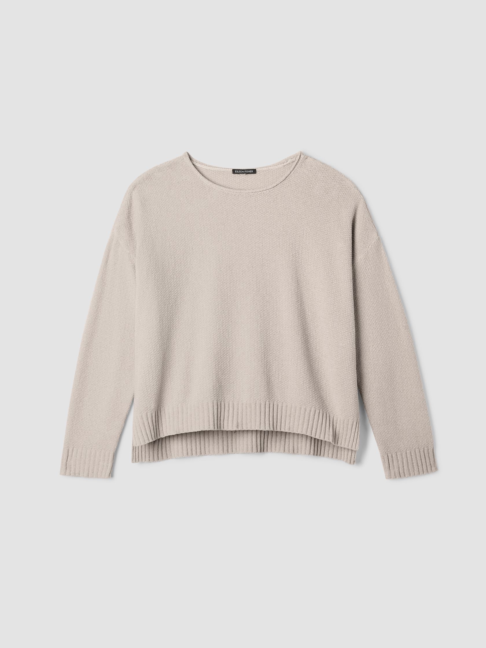 Organic Cotton Chenille Jewel Neck Top