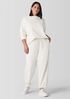 Garment-Dyed Terry Funnel Neck Top