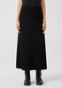 Boiled Wool Jersey A-Line Skirt