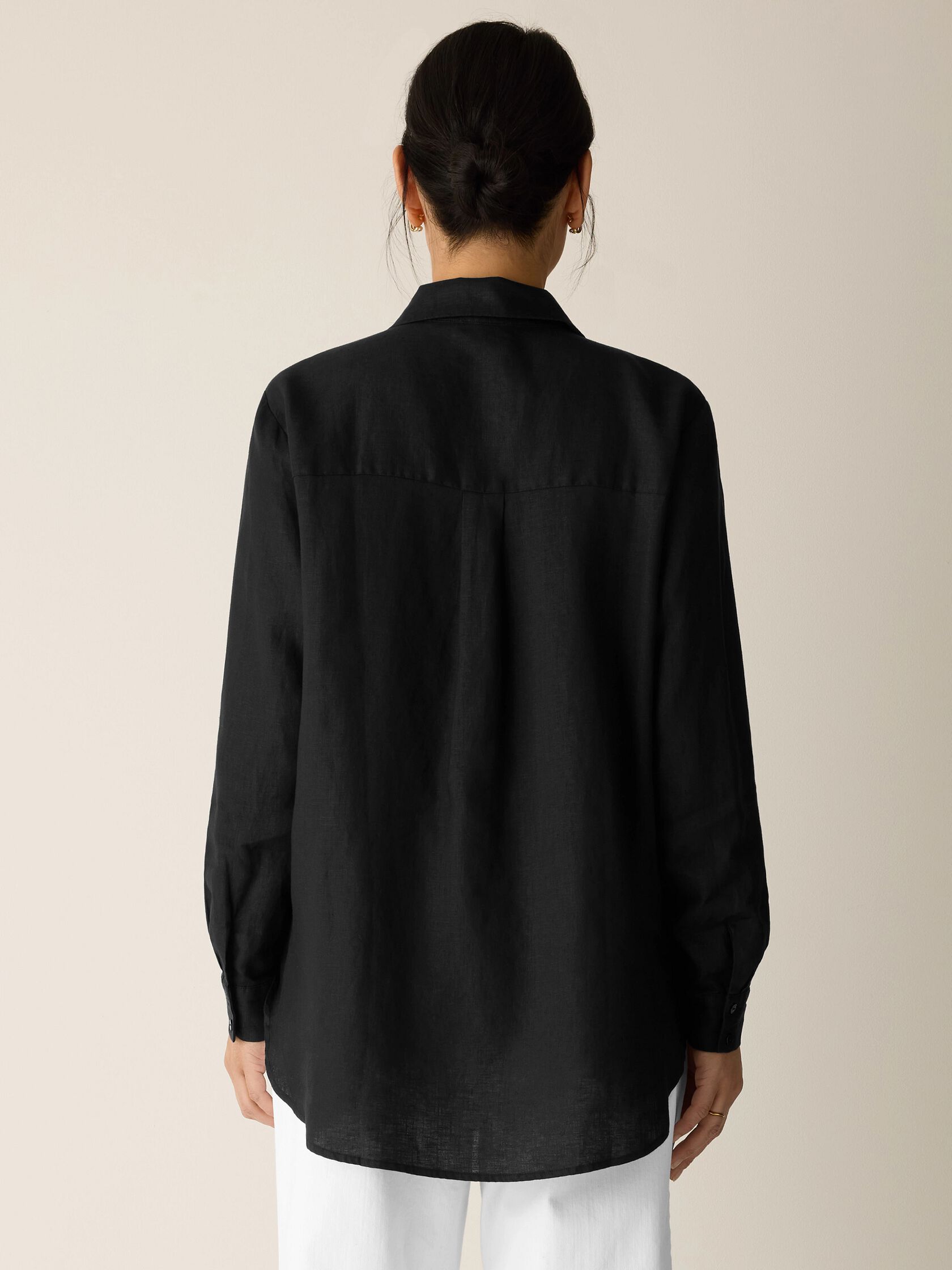 Organic Handkerchief Linen Classic Collar Shirt