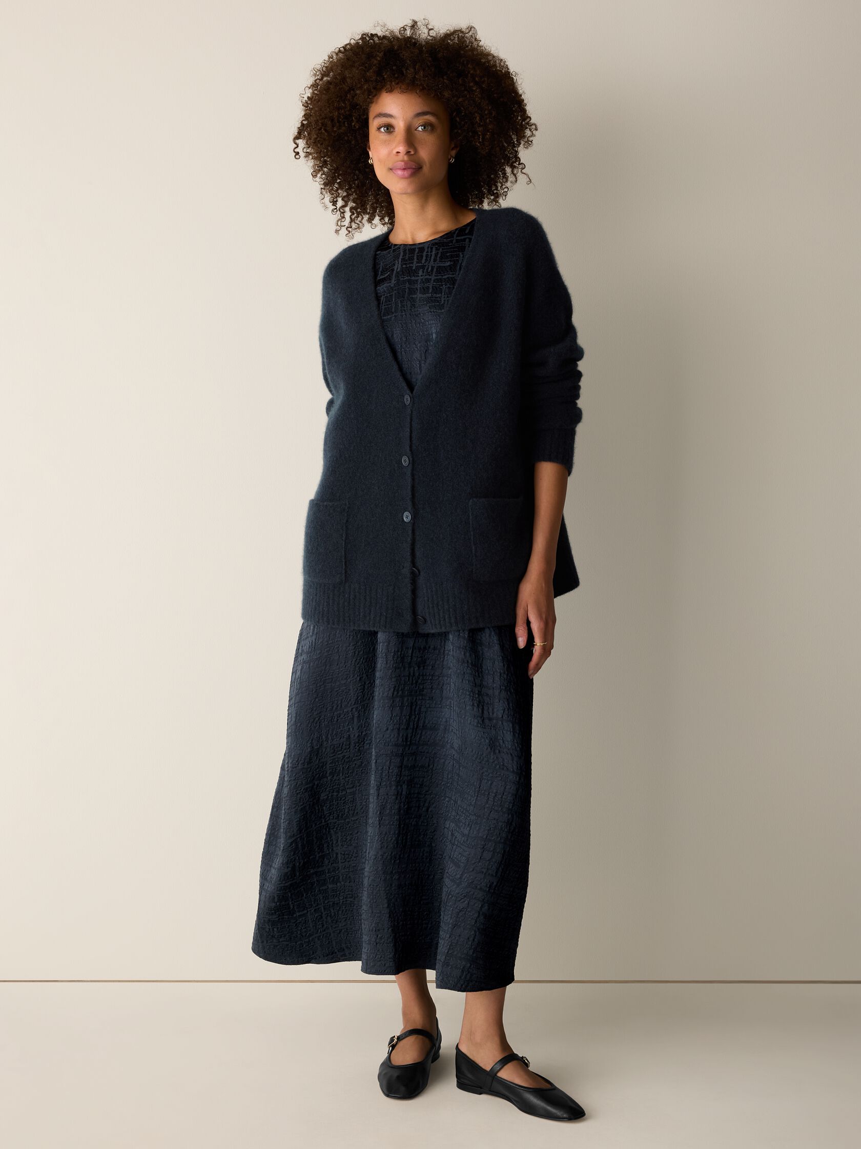 Cashmere Silk Bliss Slouchy Long Cardigan