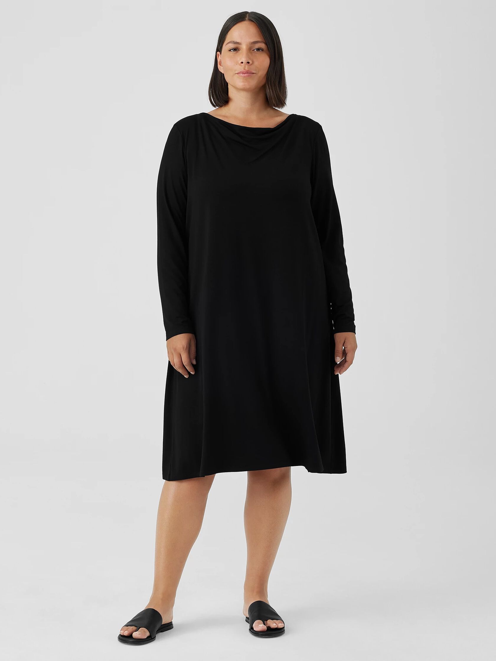 Fine Jersey Cowl Neck Dress