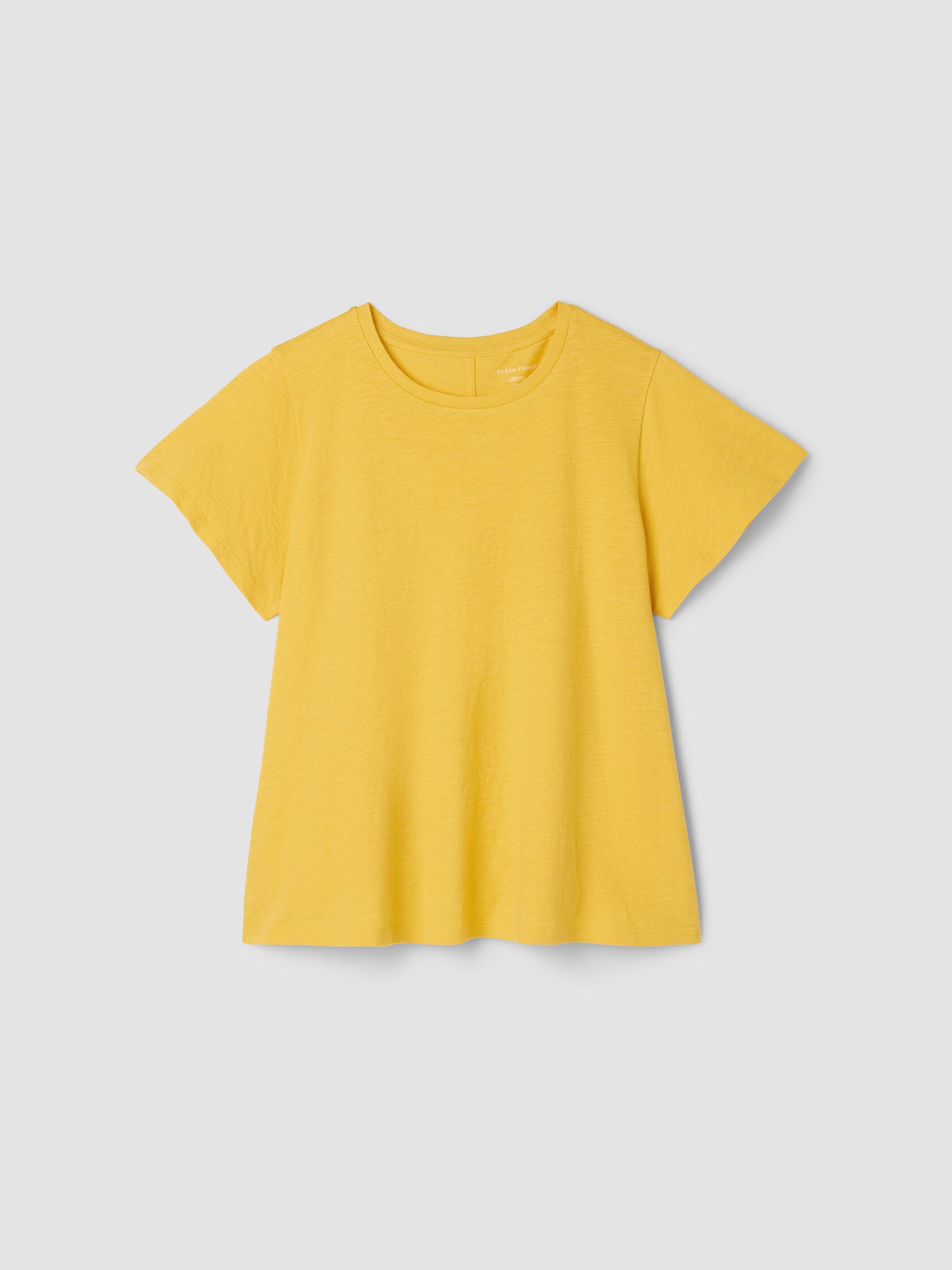 Organic Cotton Slubby Jersey Crew Neck Tee