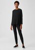 Cozy Brushed Terry Raglan-Sleeve Top