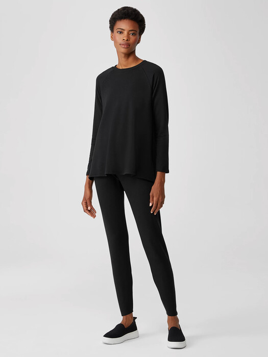 Cozy Brushed Terry Raglan-Sleeve Top