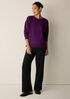 Cozy Brushed Terry Hug Crew Neck Long Top