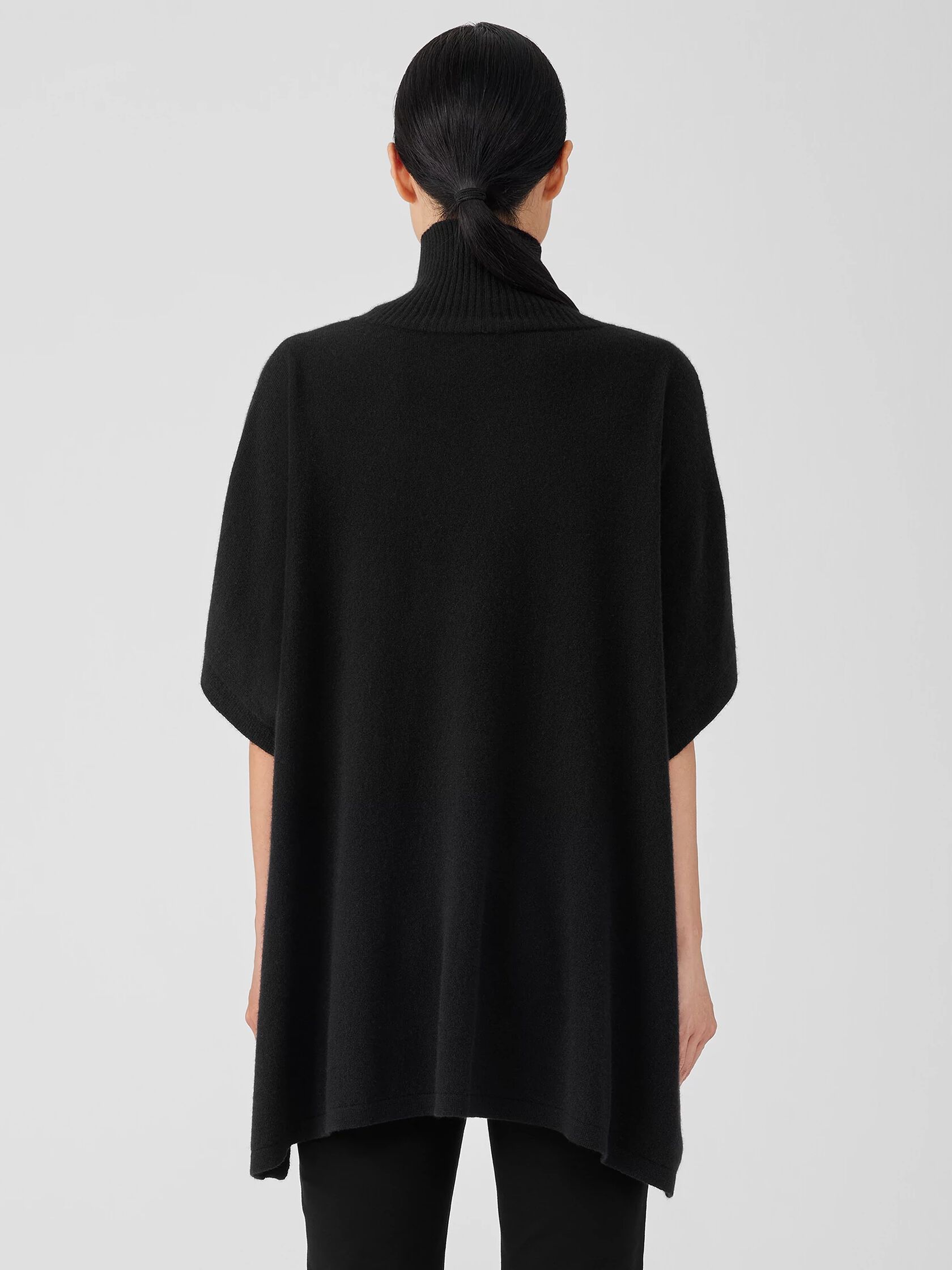 Italian Cashmere Turtleneck Poncho