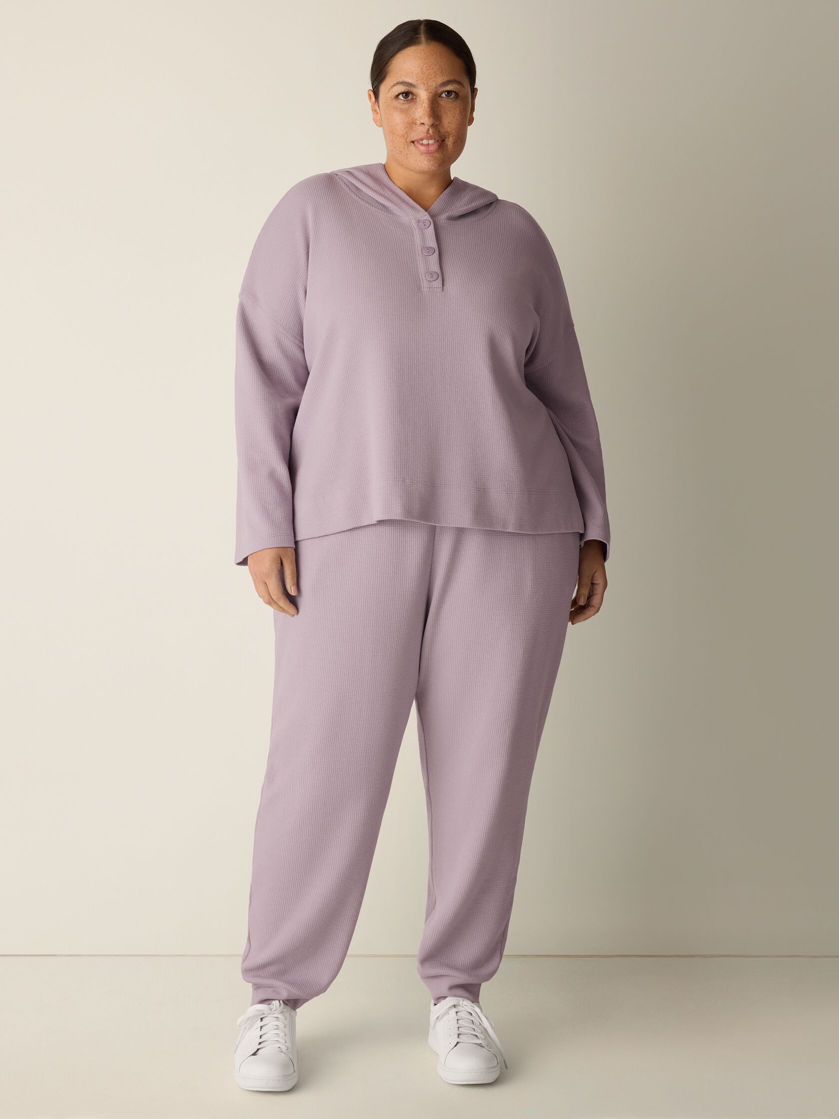 Waffle Cotton Blend Doubleknit Jogger Pant