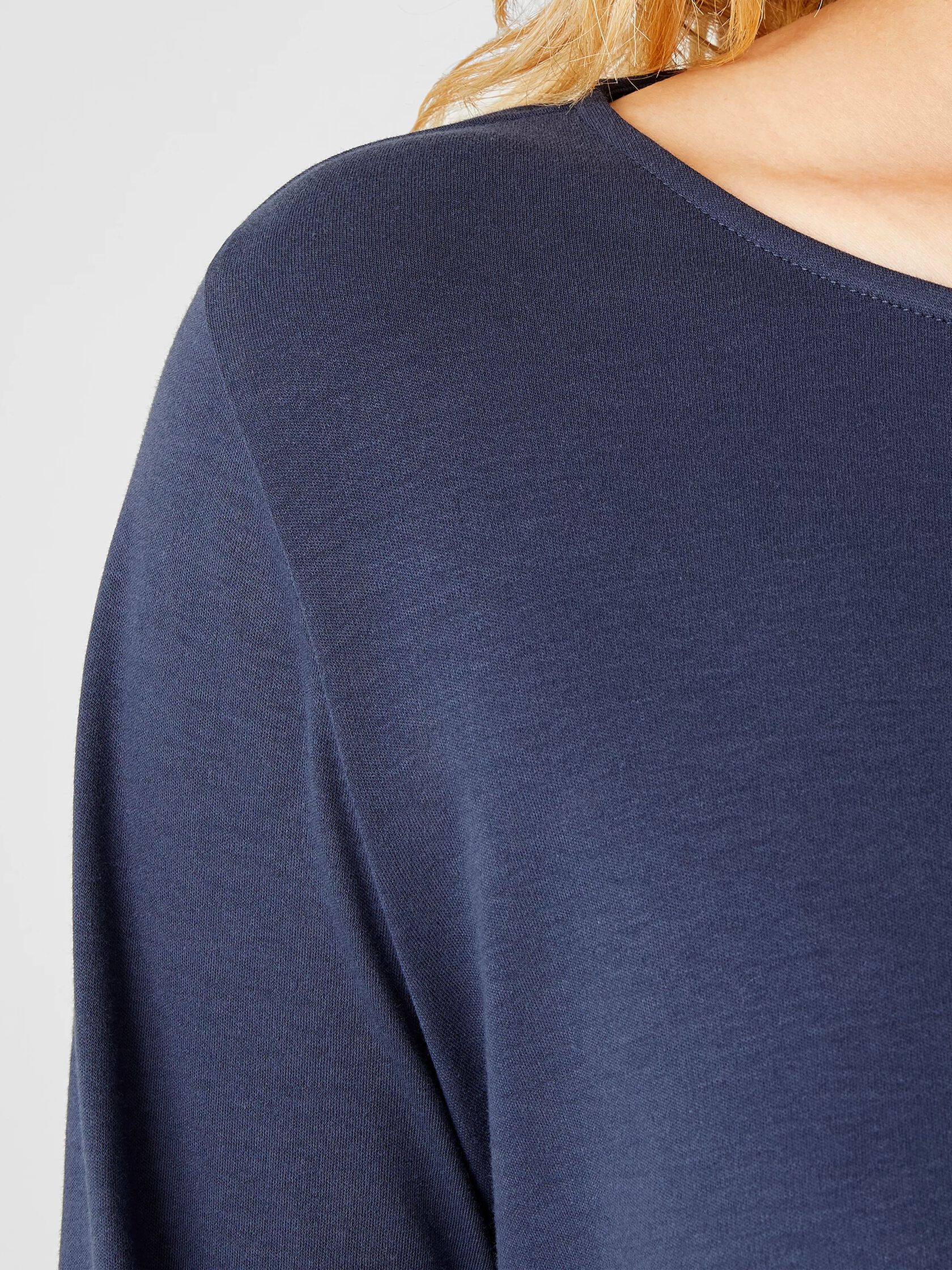 Cozy Organic Cotton Interlock Jewel Neck Top