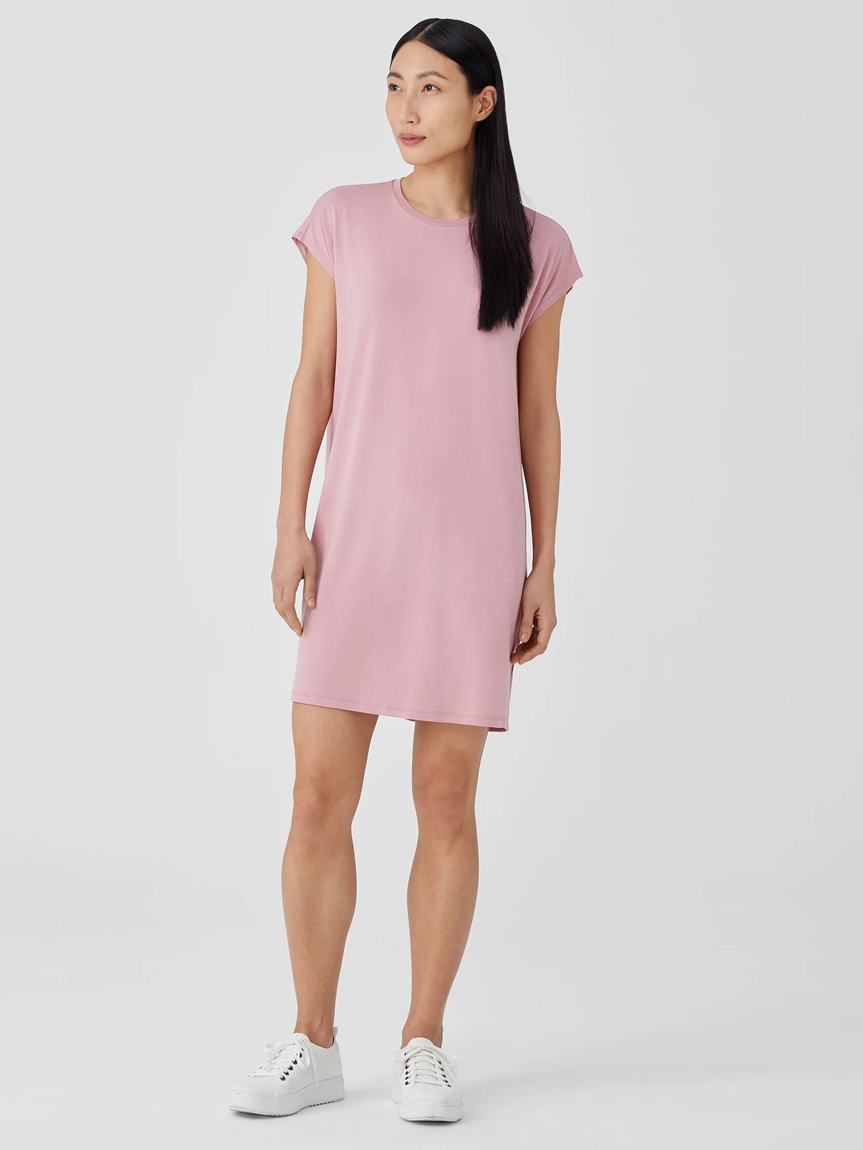 Fine Jersey Crew Neck Dress