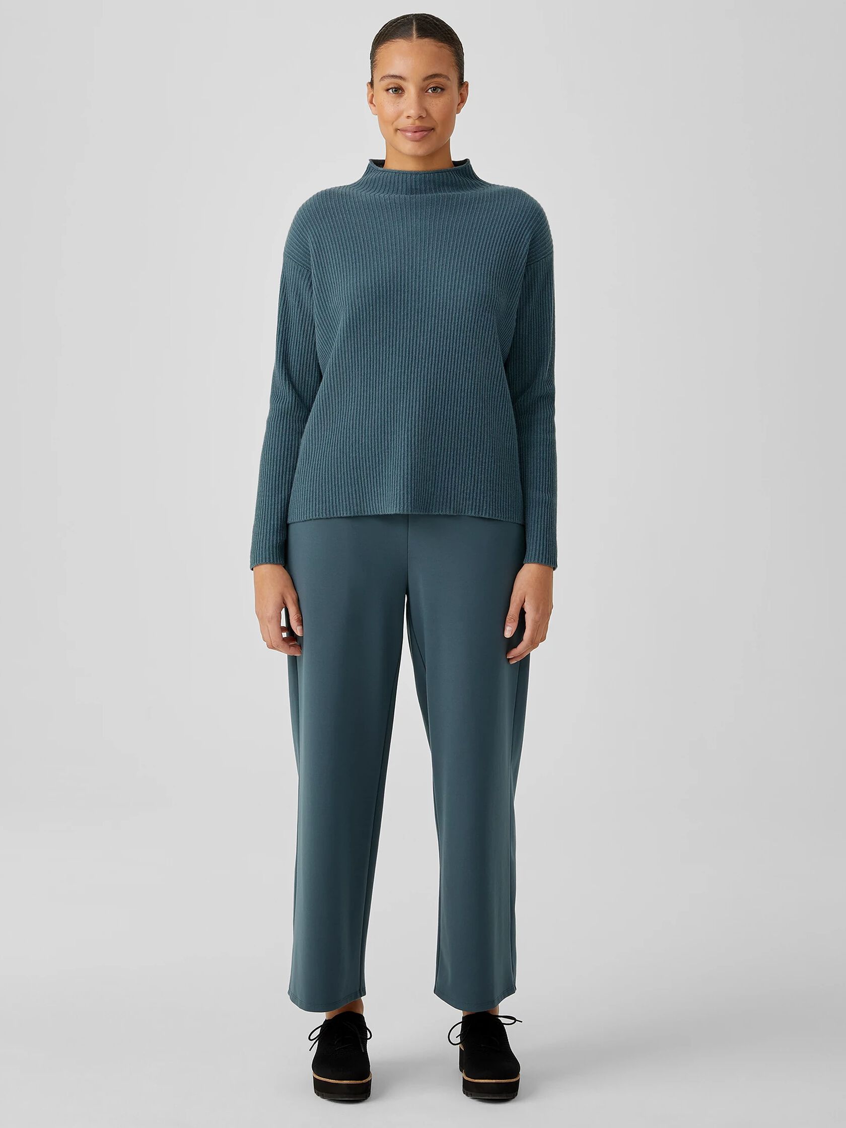 Italian Cashmere Funnel Neck Top