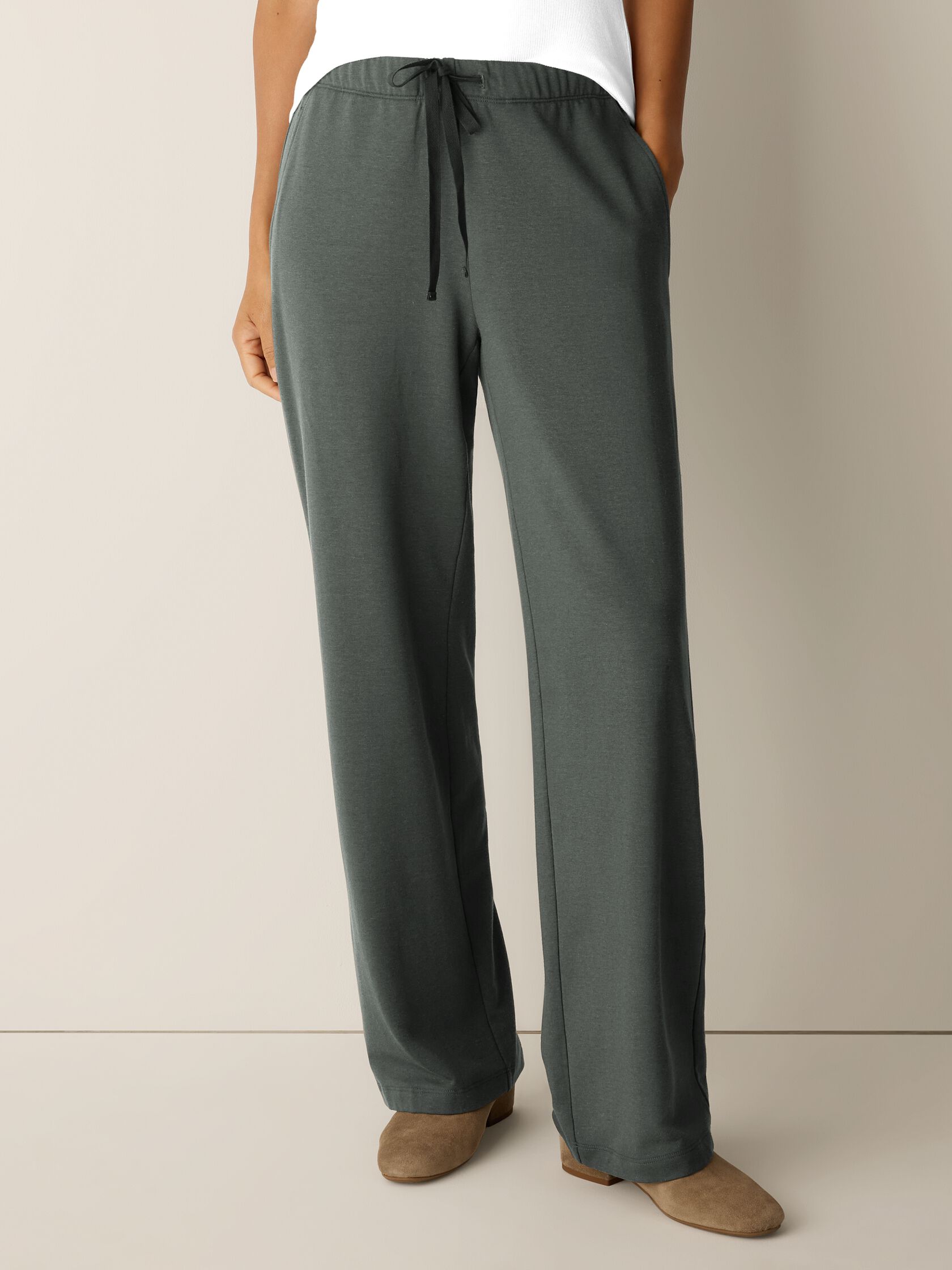 Cozy Brushed Terry Hug&nbsp;Straight Pant