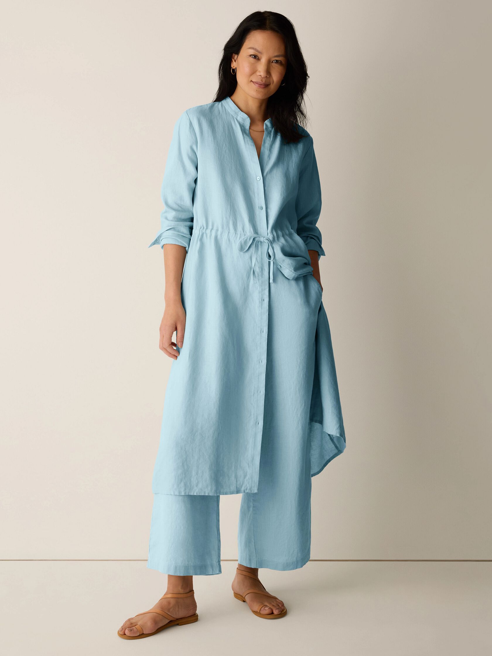 Organic Linen Shirtdress
