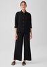 Woven Plissé Classic Collar Shirt