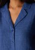 Washed Organic Linen D&eacute;lav&eacute; Notch Collar Shirt